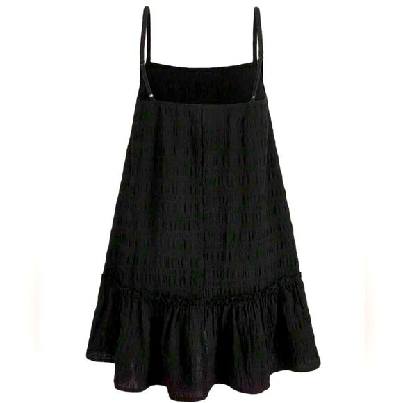 SHEIN Curve Dress Black Drop Waist Flounce Hem EZwear Size 4X NEW - Picture 4 of 10